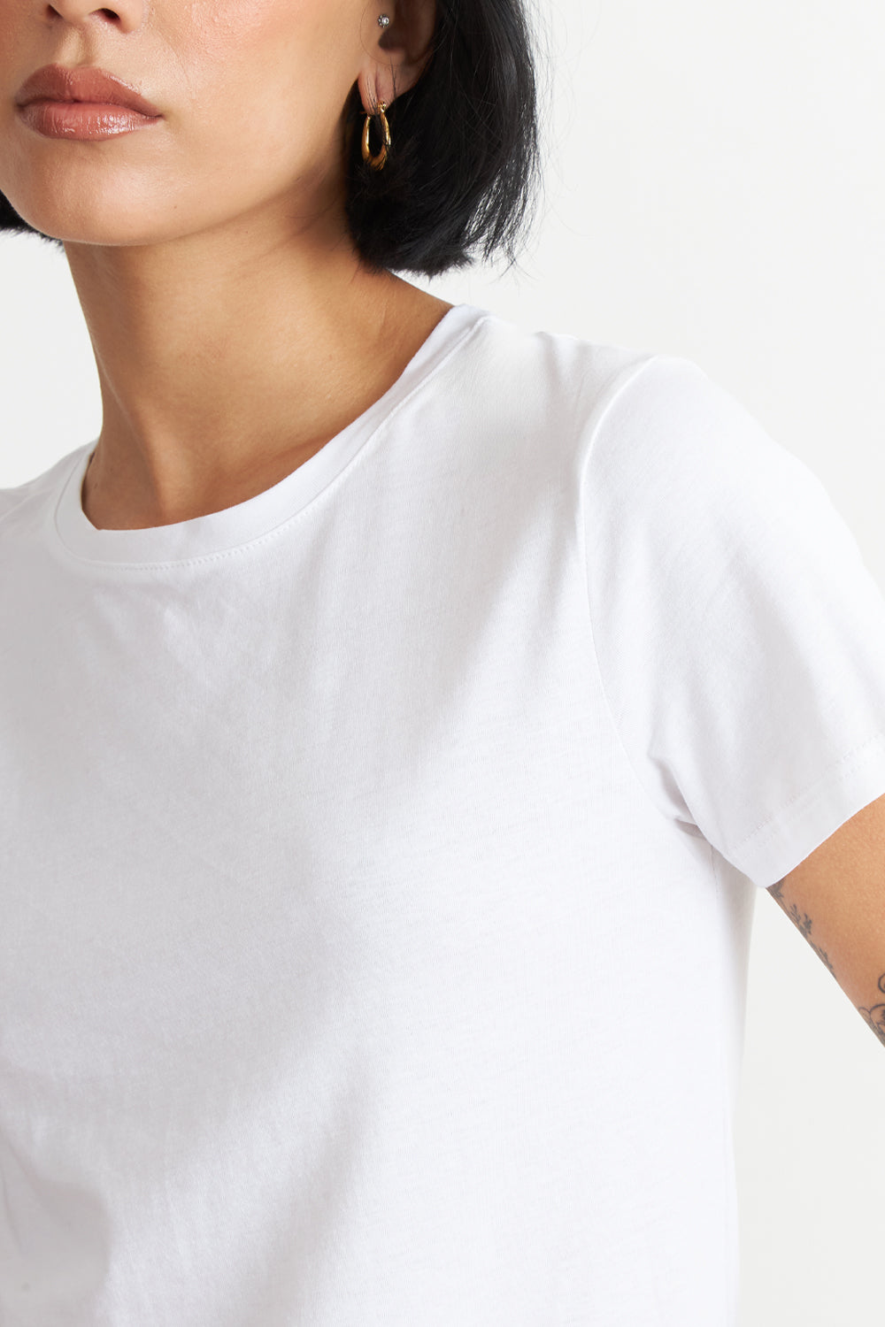 Polera Básica Cuello Redondo Blanco