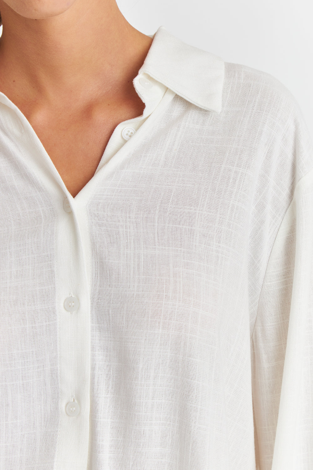 Camisa Botonera Espalda Blanco