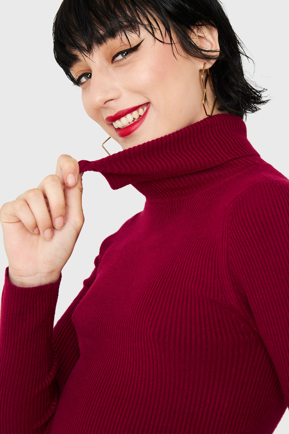 Beatle Acanalado Burdeos