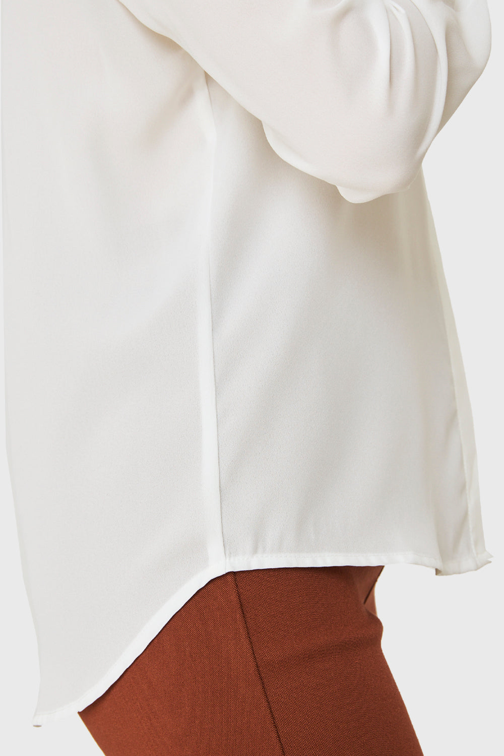 Blusa Botonera Invisible Básica Blanco