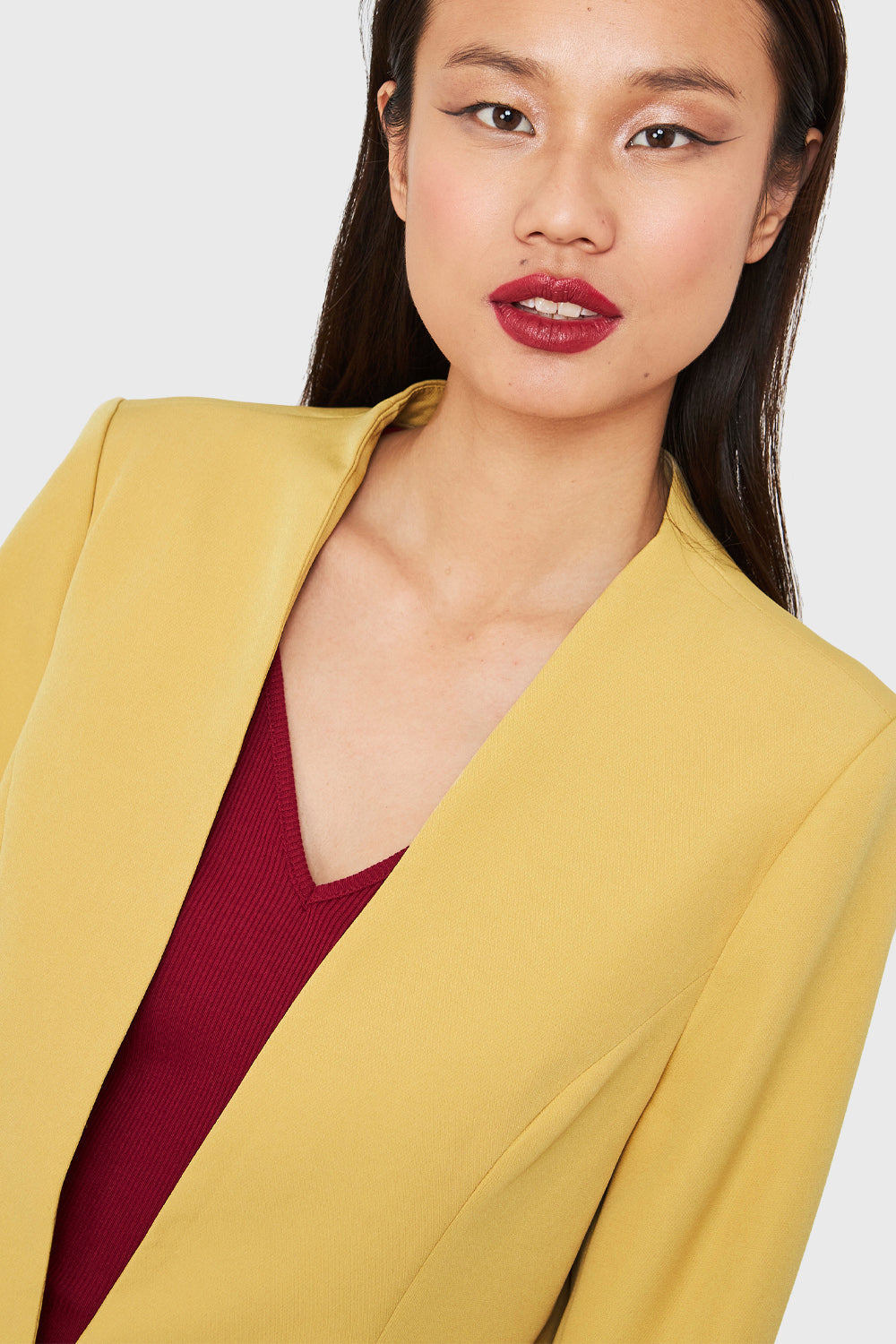 Blazer Entallado Clásico Amarillo