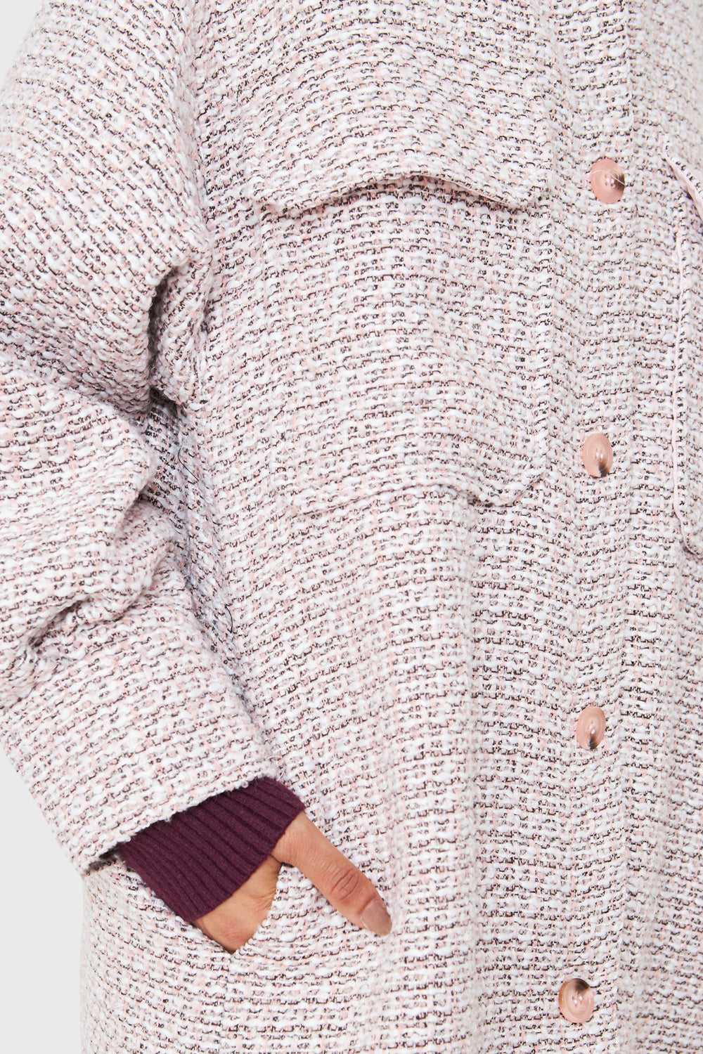 Abrigo Bolsillos Cargo Rosado