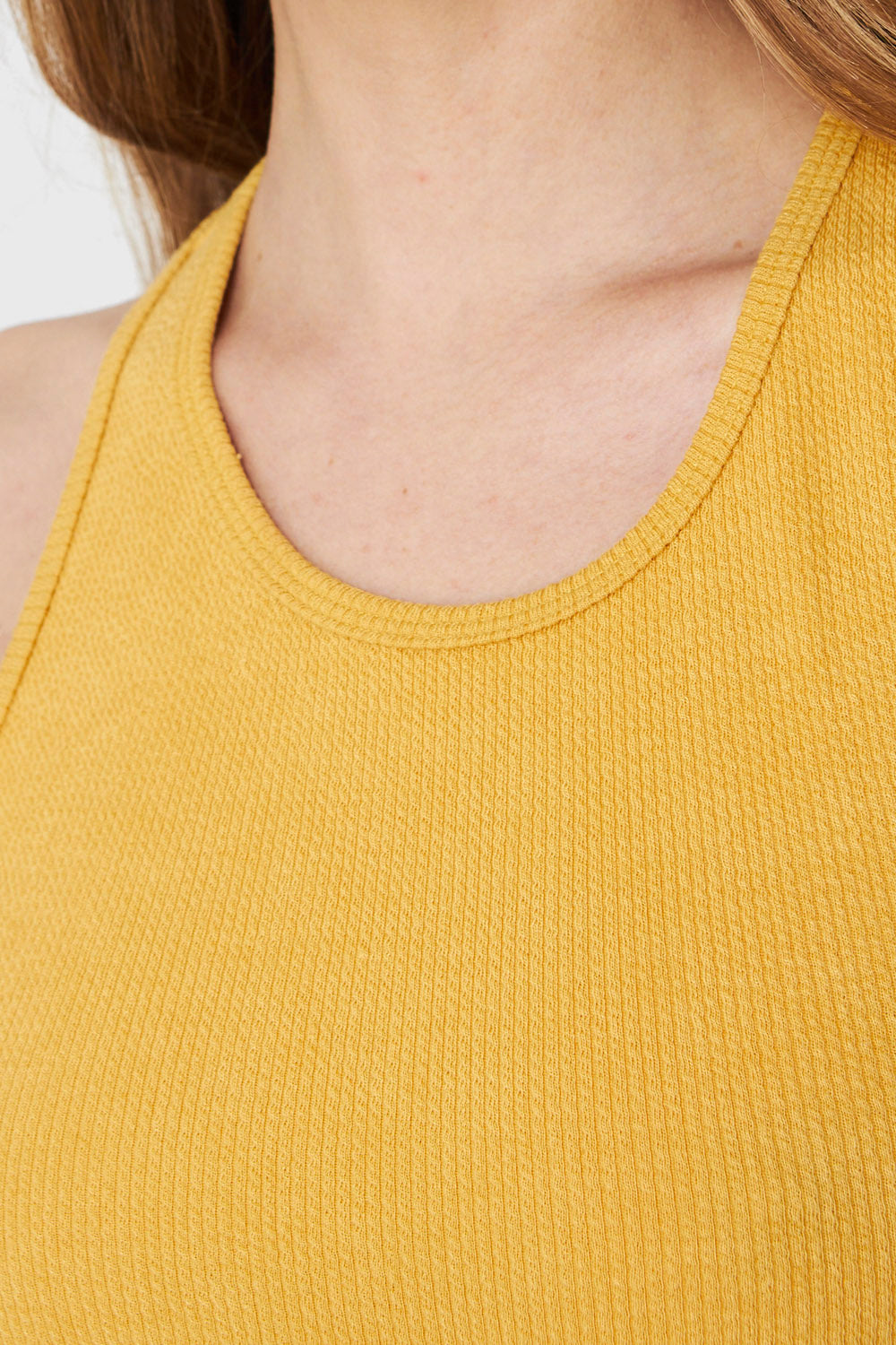 Crop Top Elasticado Mostaza