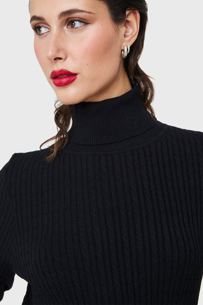 Sweater Tipo Cadenetas Negro