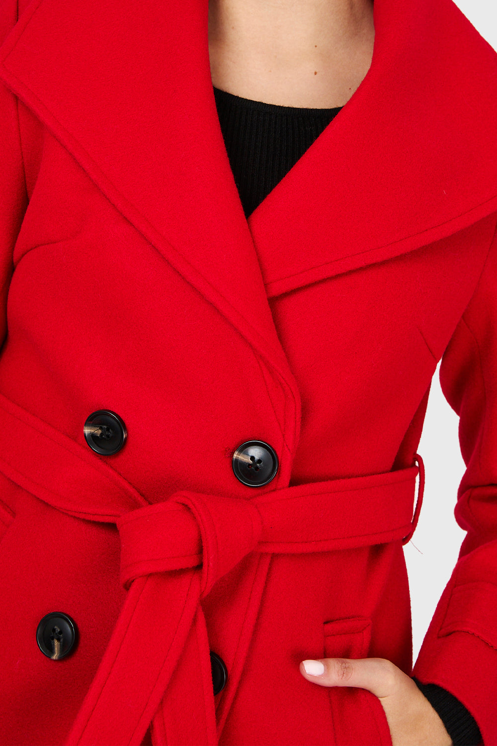 Abrigo Largo Lazo Rojo