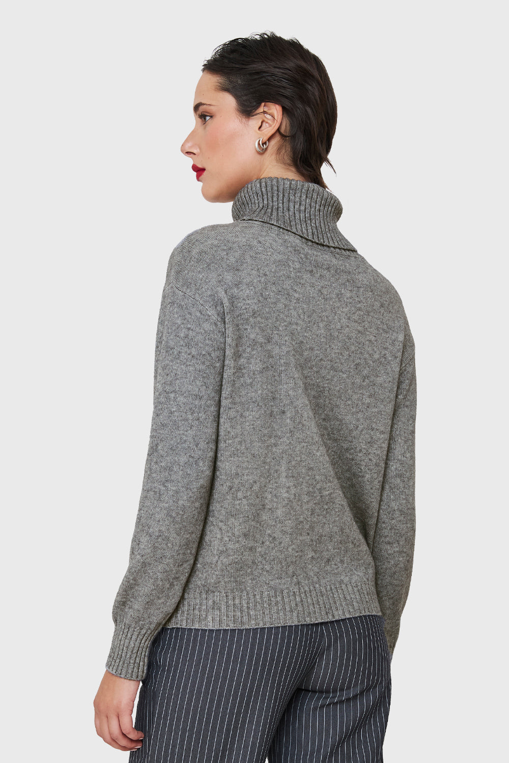 Sweater Beatle Strass Gris