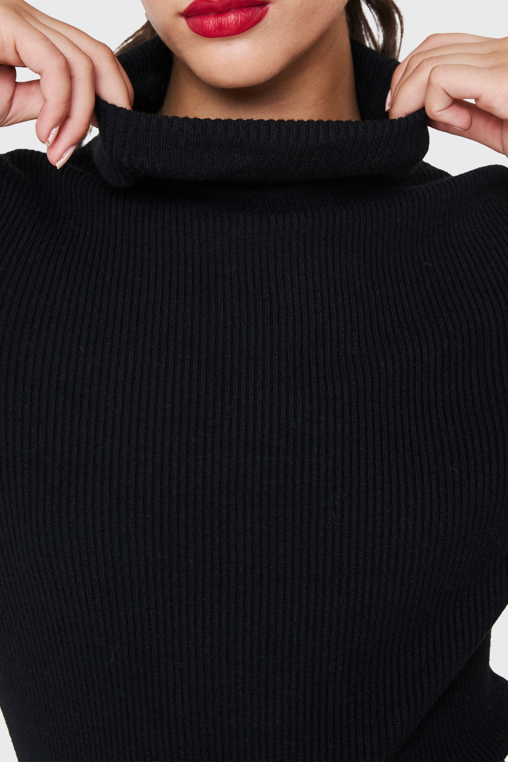 Sweater Tejido Canalé Negro