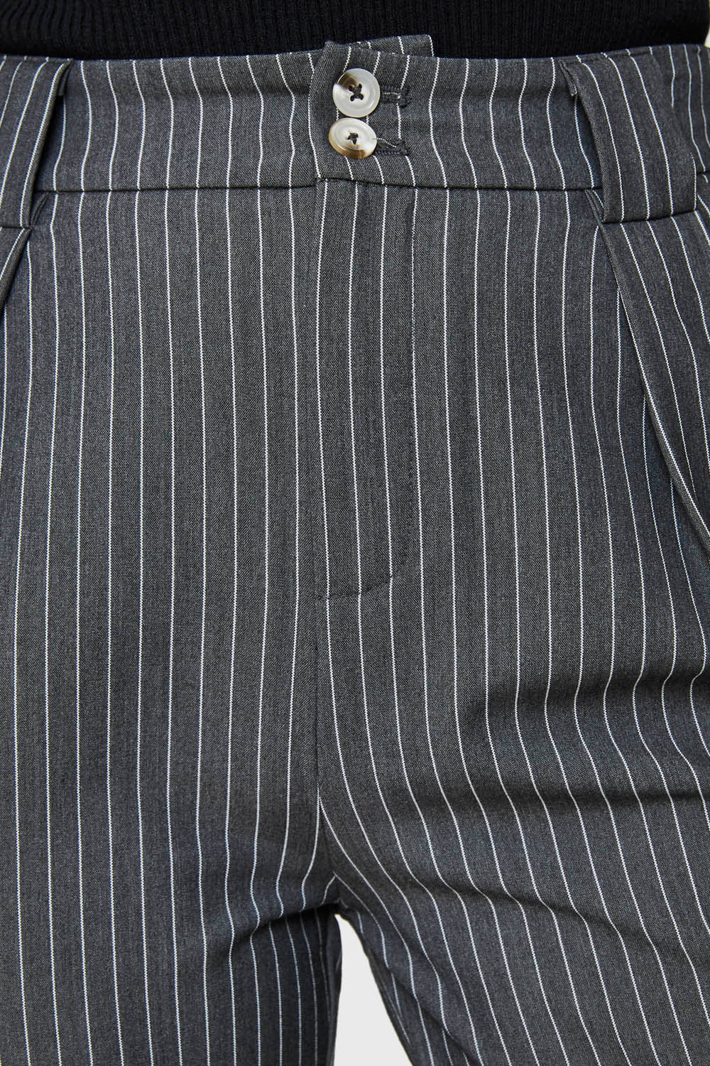 Pantalón De Vestir Rayas Gris