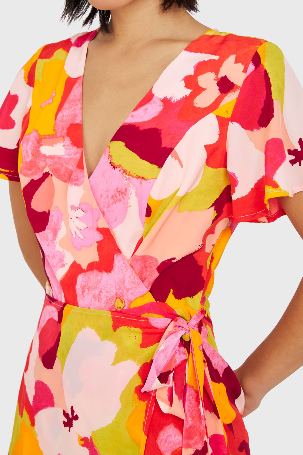 Enterito Corto Flores Lazo Naranjo