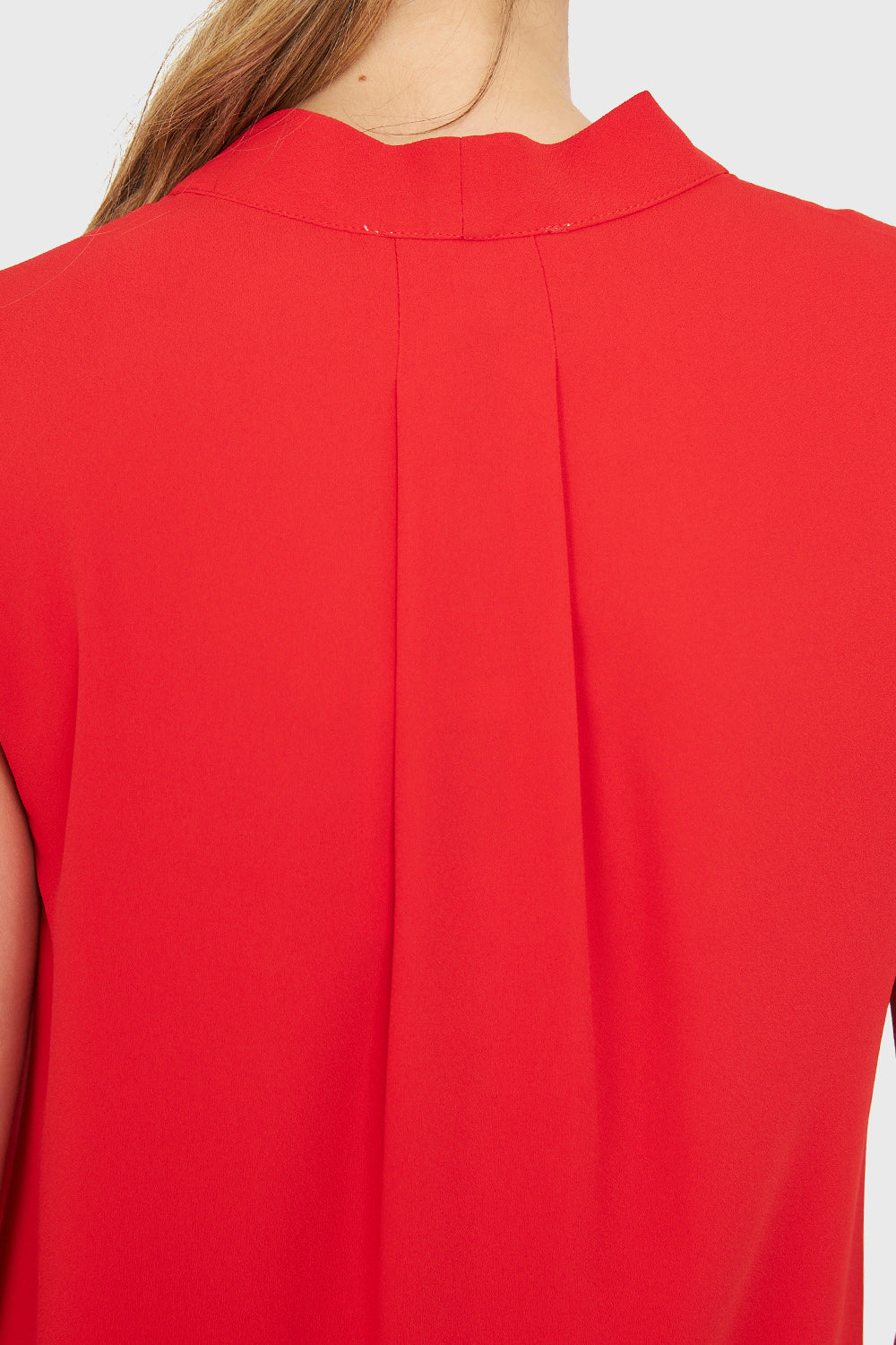 Blusa Escote V Sin Mangas Rojo