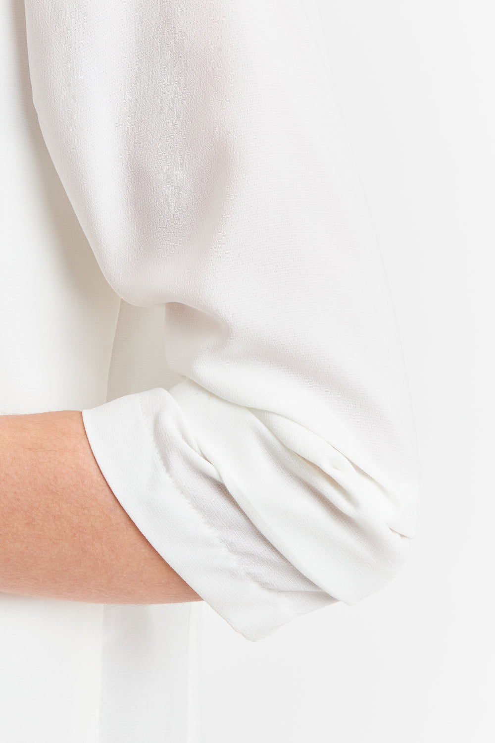 Blazer Cuello Sin Solapa Blanco