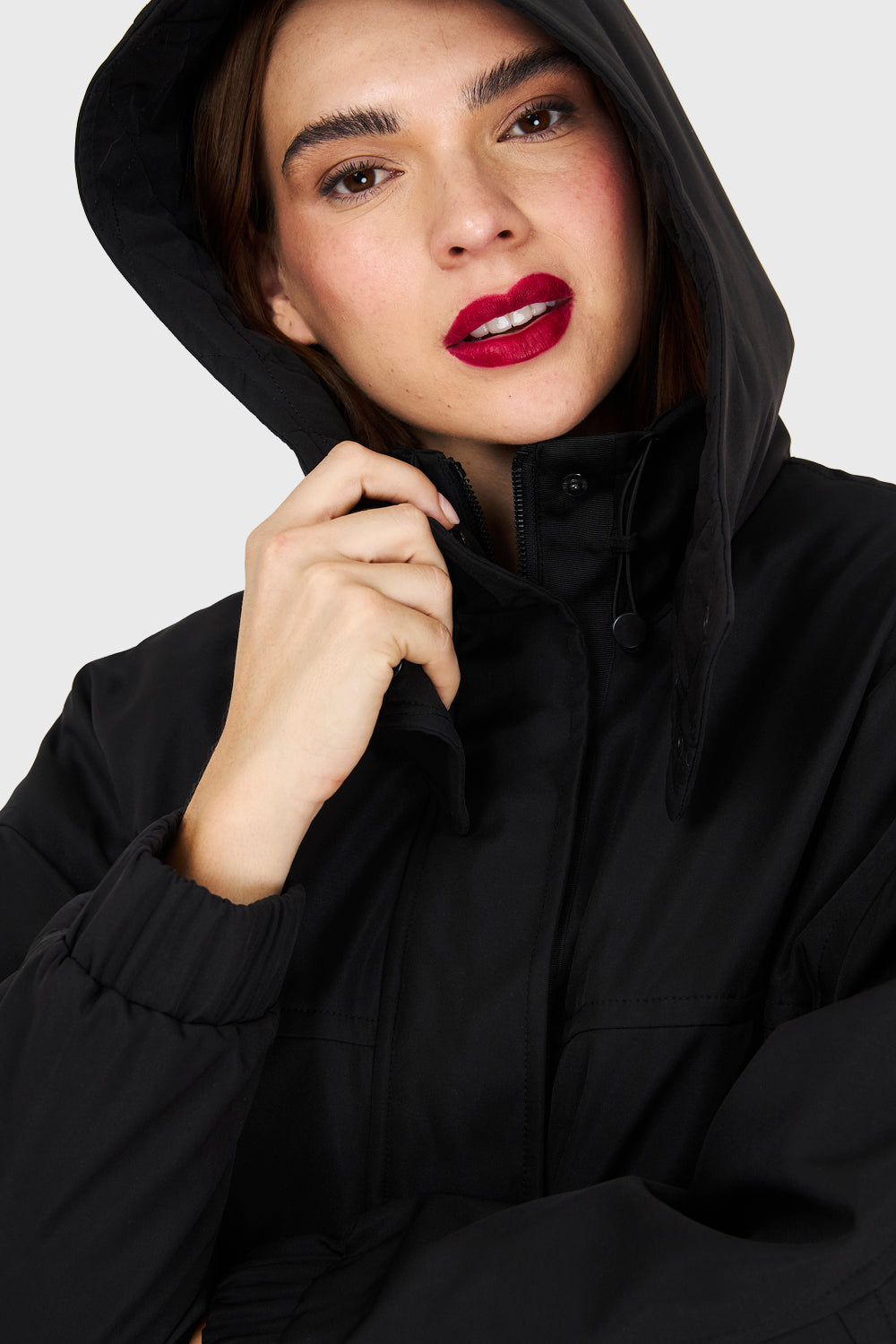 Chaqueta Corta Impermeable Negro