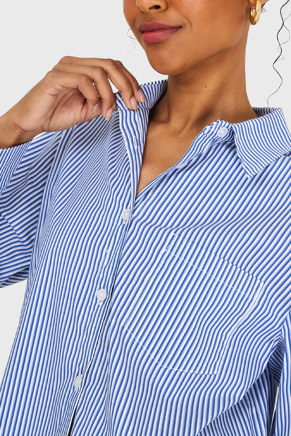 Camisa Rayas Celeste