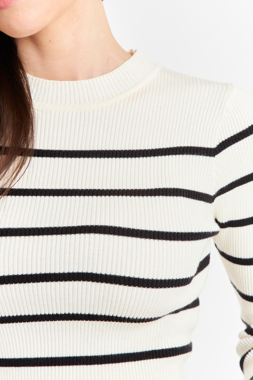 Sweater Rayas Blanco Invierno