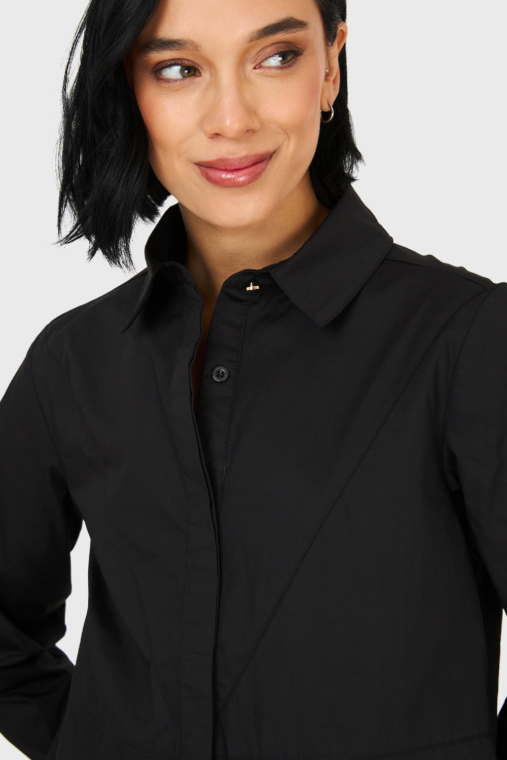 Camisa Básica Algodón Negro