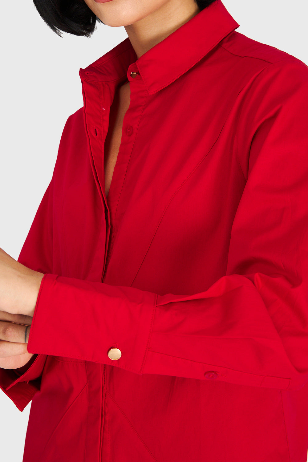 Camisa Básica Algodón Rojo