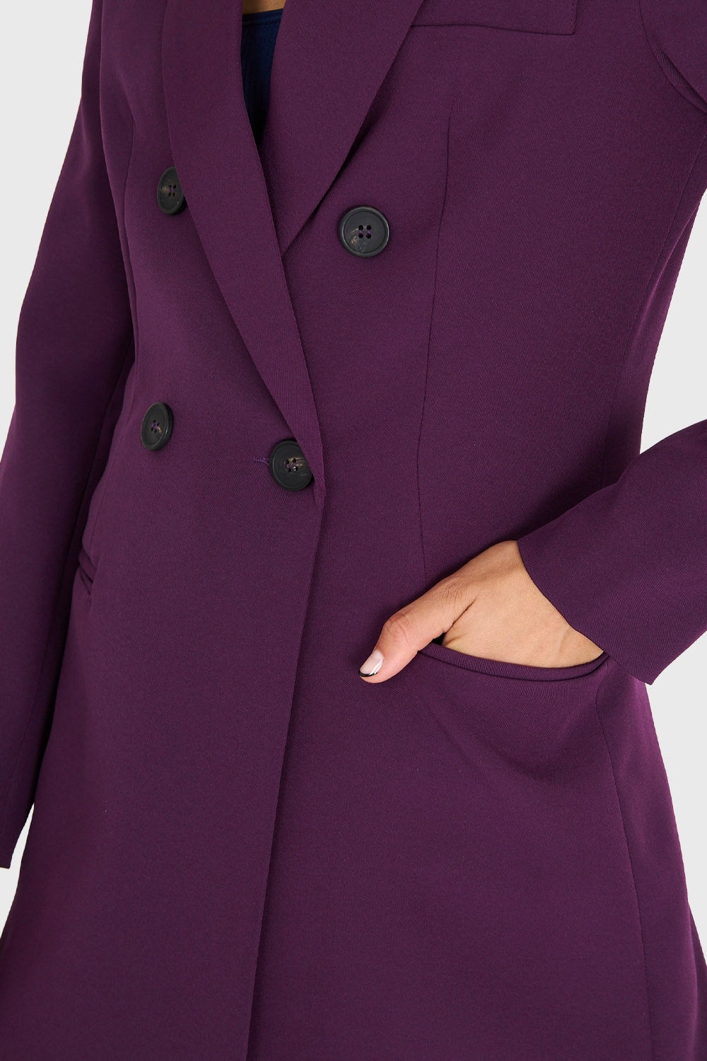 Blazer Cuello Cruzado Morado