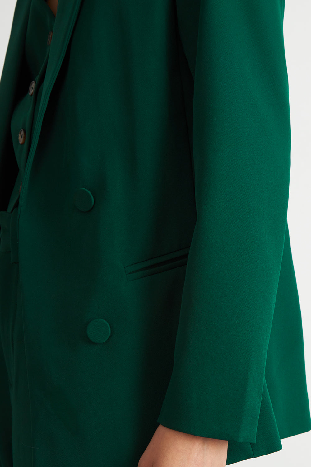 Blazer Básico De Tope Verde