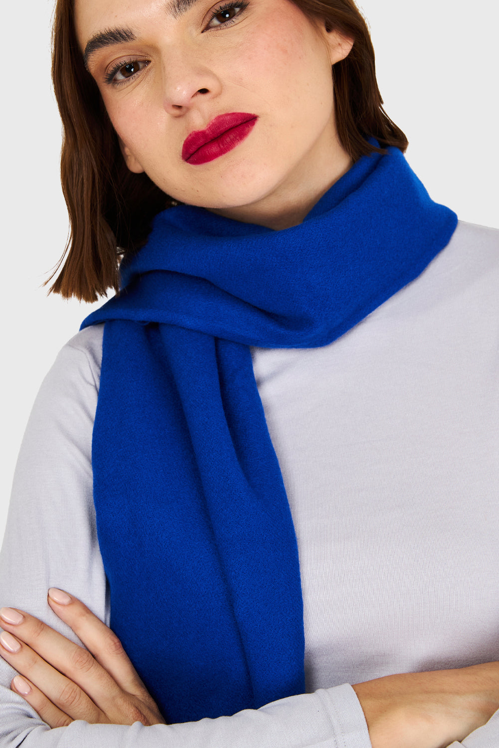Bufanda Gruesa Azul Eléctrico