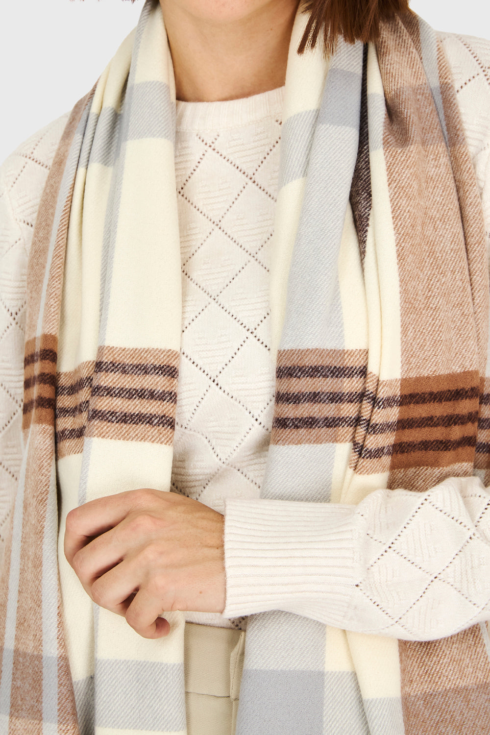 Bufanda Cuadrillé Grande Moca