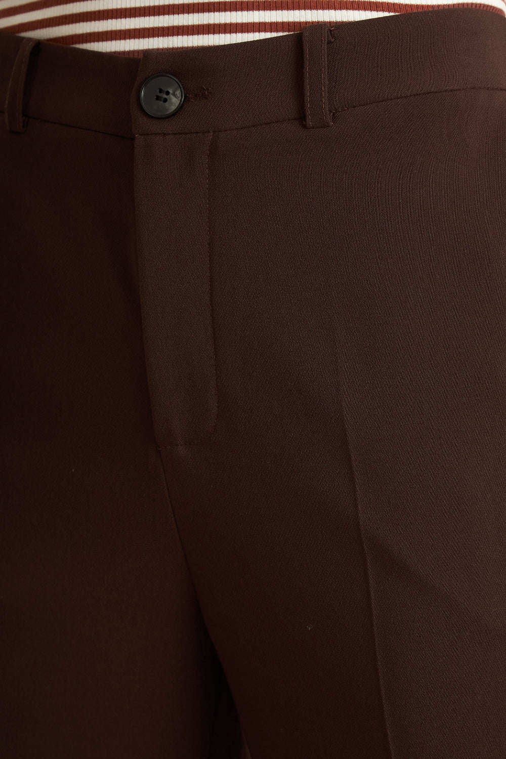 Pantalón Sastrero Recto Café
