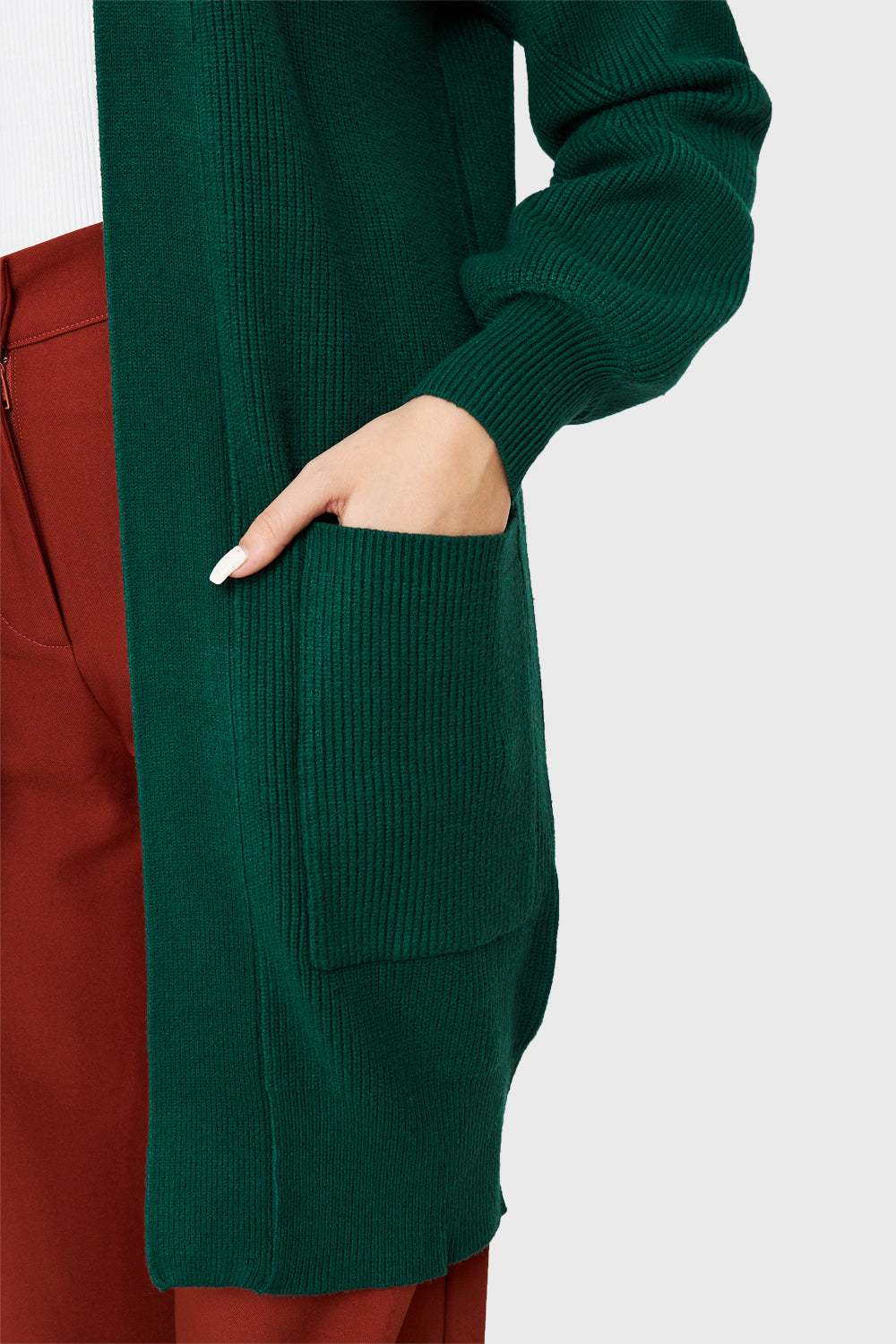 Cárdigan Bolsillos Verde