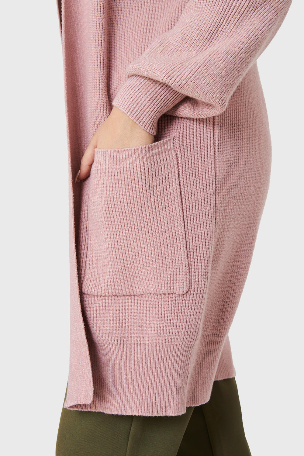 Cárdigan Bolsillos Palo Rosa