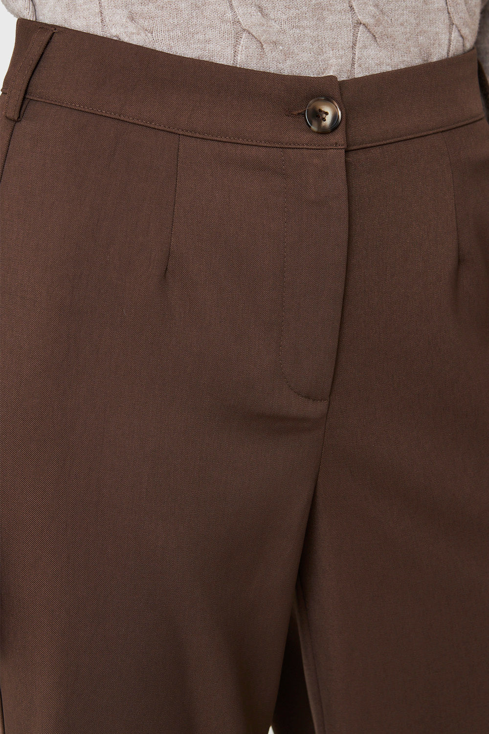 Pantalón Recto Café