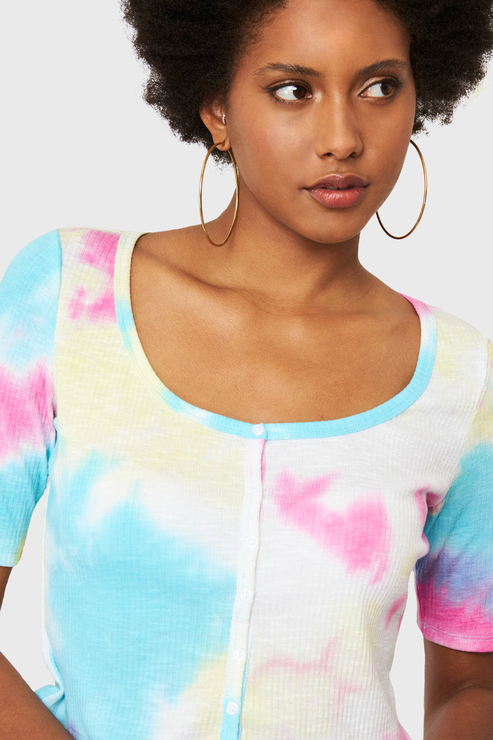 Crop Top Tie Dye Celeste