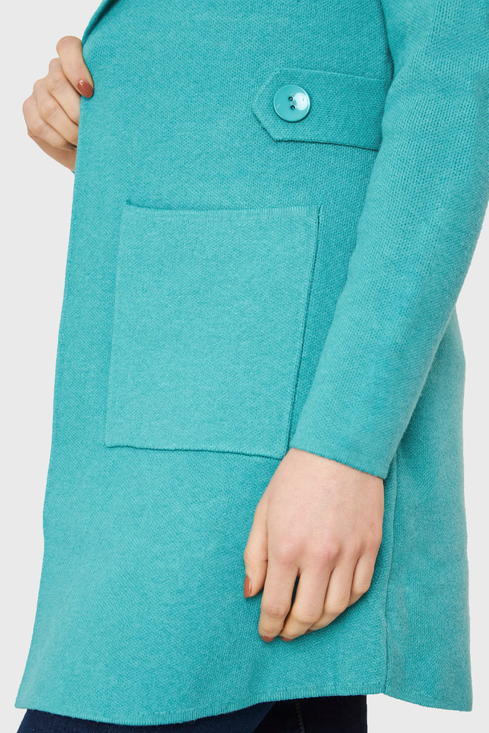 Tapado Bolsillos Turquesa