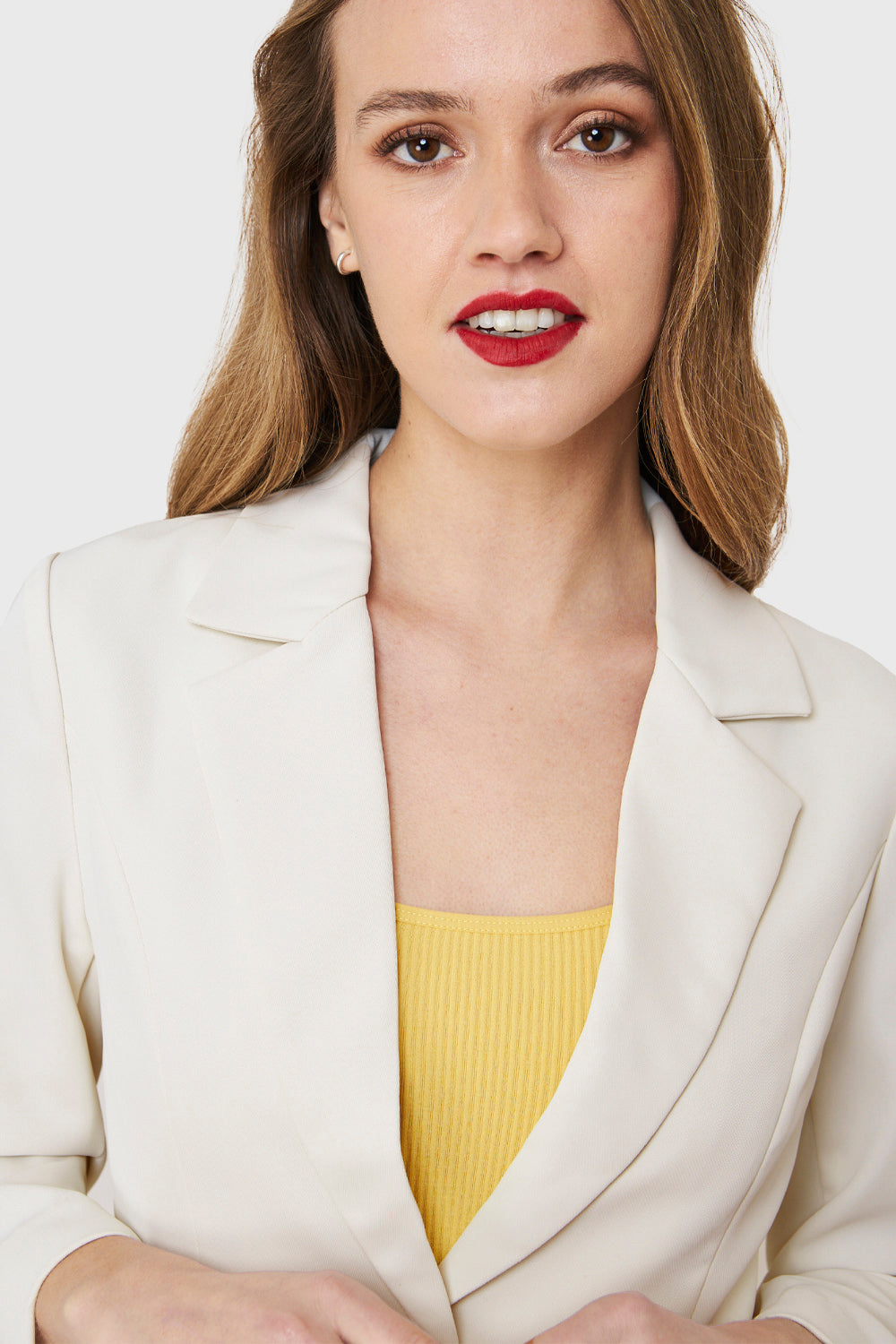 Blazer Corto Blanco Invierno