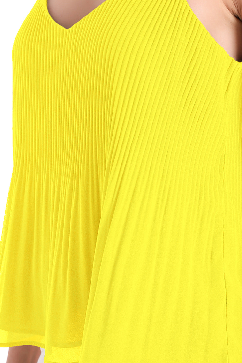 Top Plisado Pabilo Amarillo