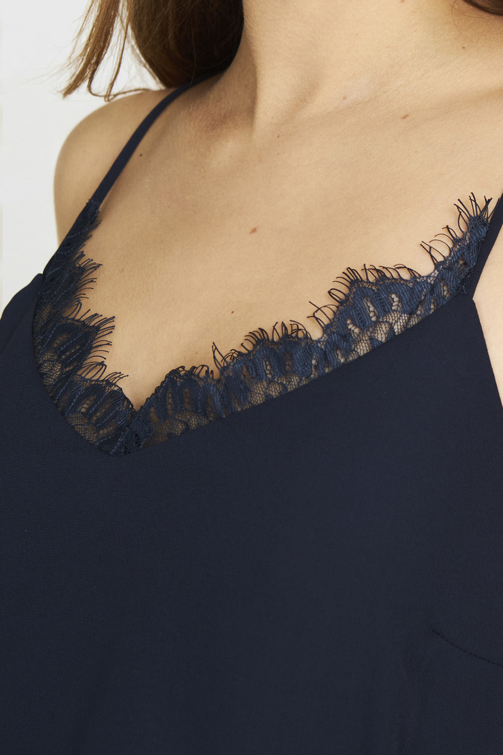 Top Pabilo Espalda Cruzada Azul Marino