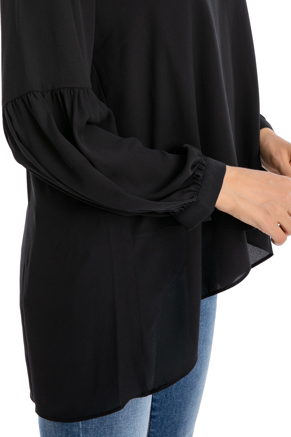 Blusa Capas Asimétrica Negro