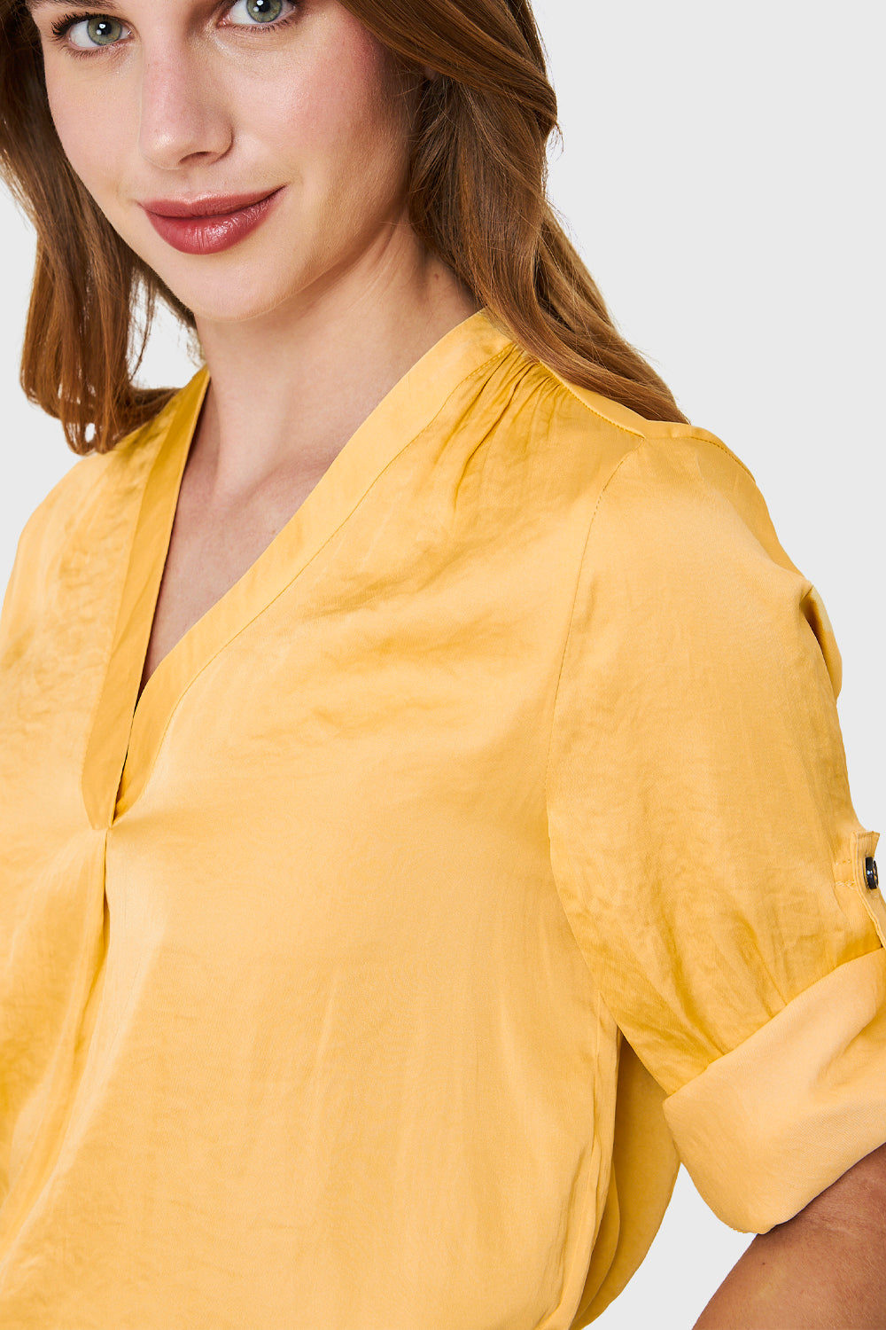 Blusa Manga Ajustable Amarillo