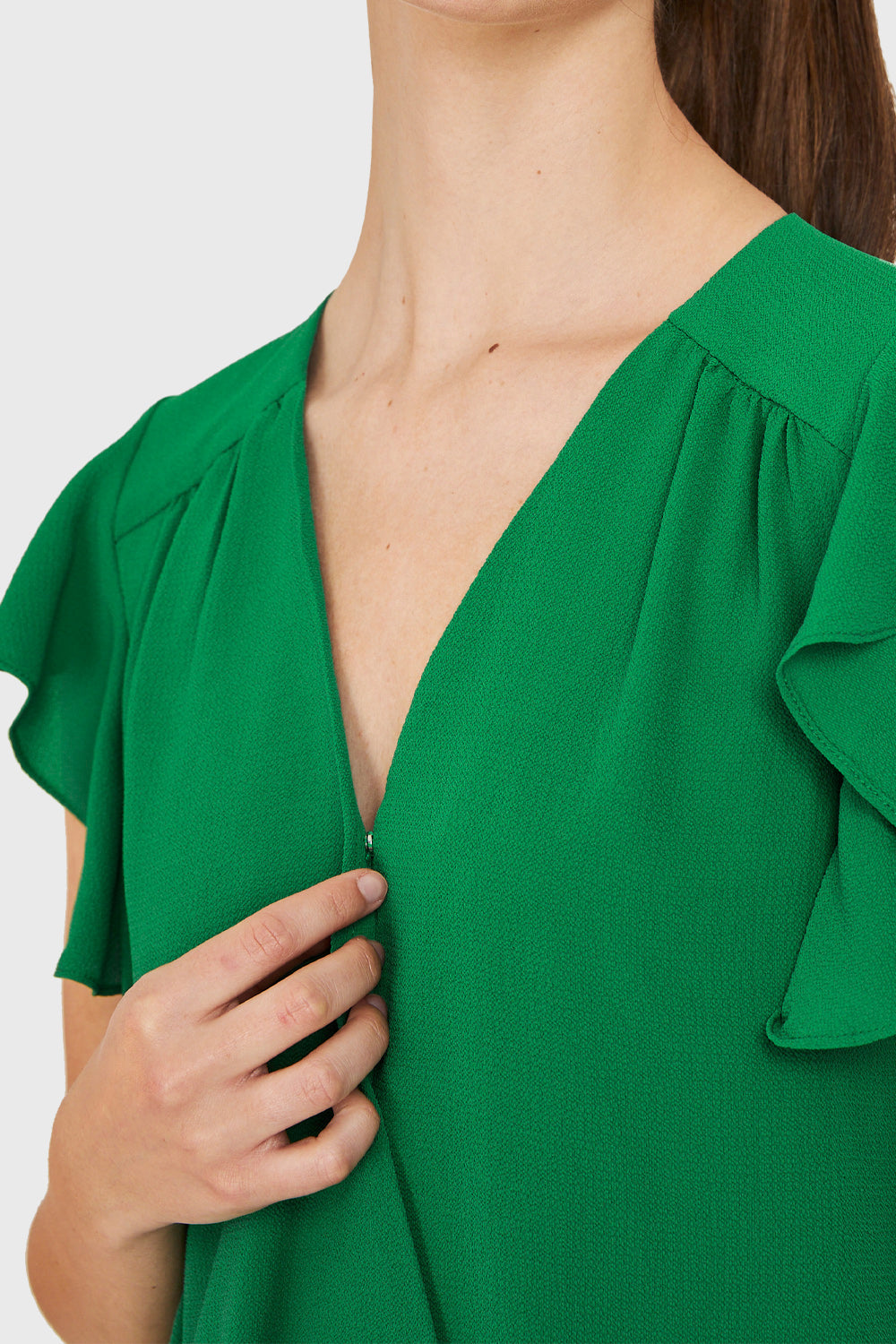 Blusa Escote Cruzado Verde