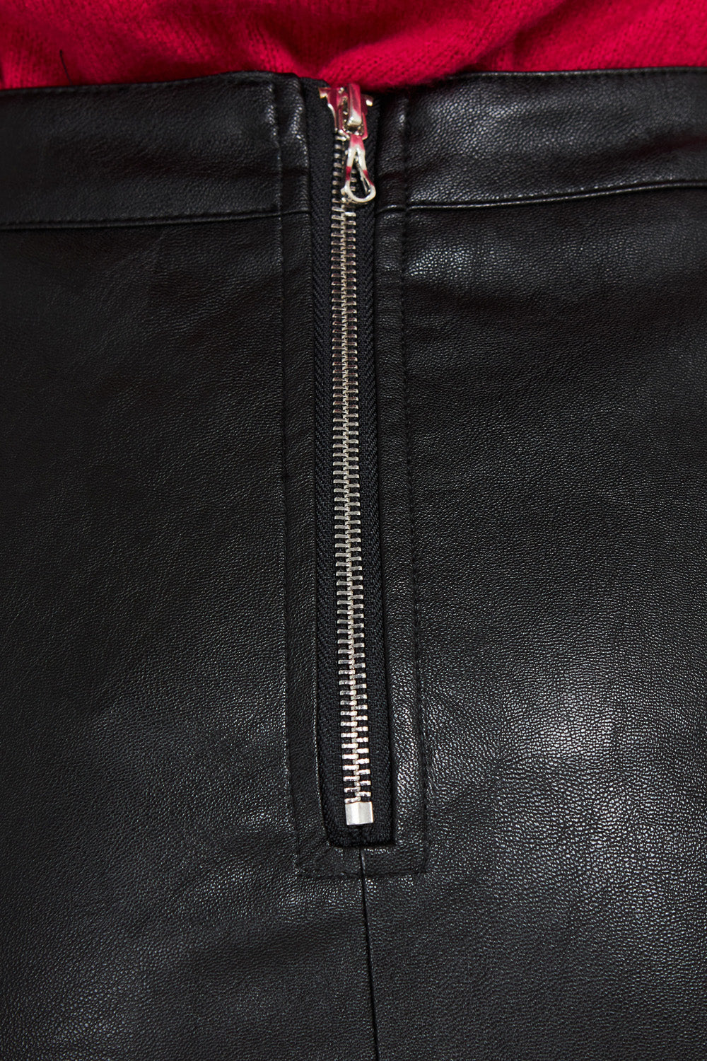 Mini Falda Ecocuero Negro