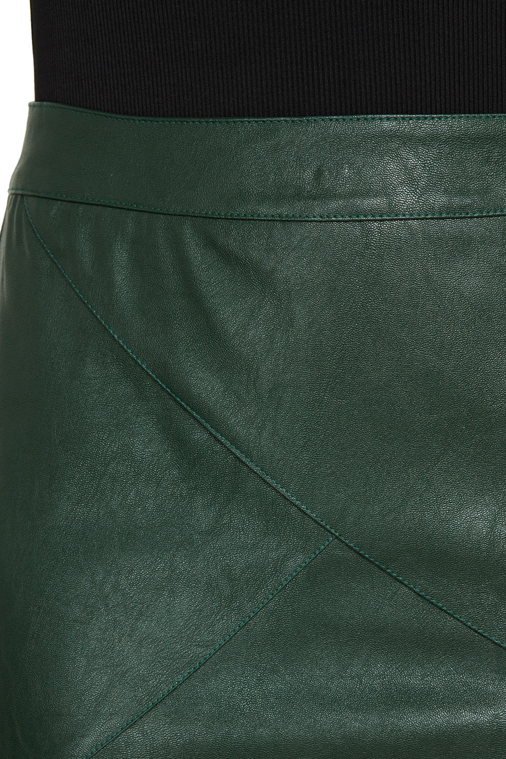 Mini Falda Ecocuero Verde