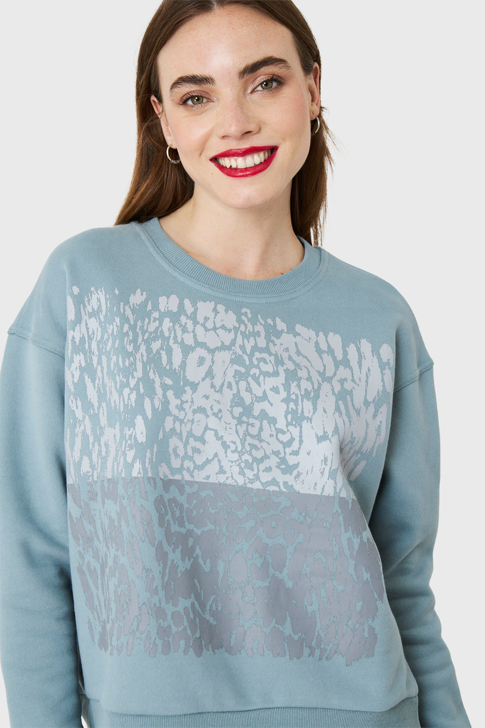 Polerón Print Leopard Menta