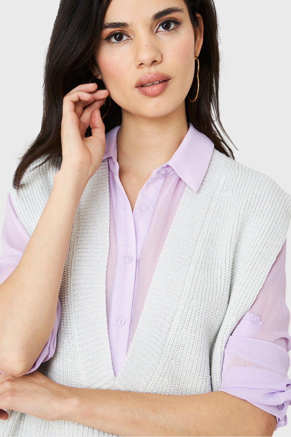 Chaleco Escote V Profundo Blanco