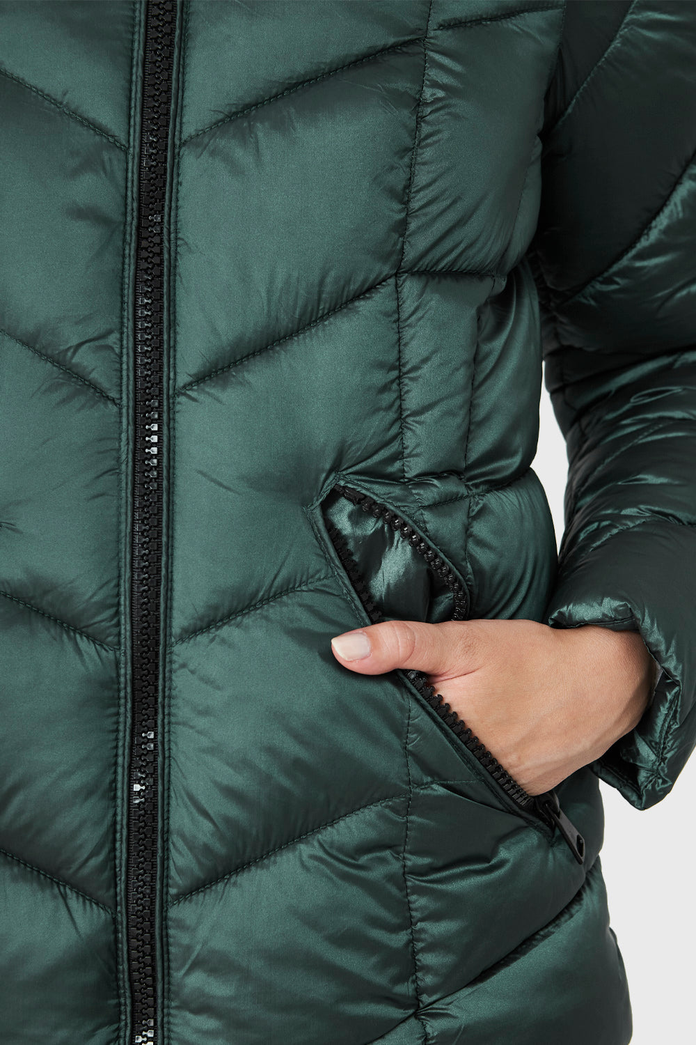 Parka Corta Gorro Verde