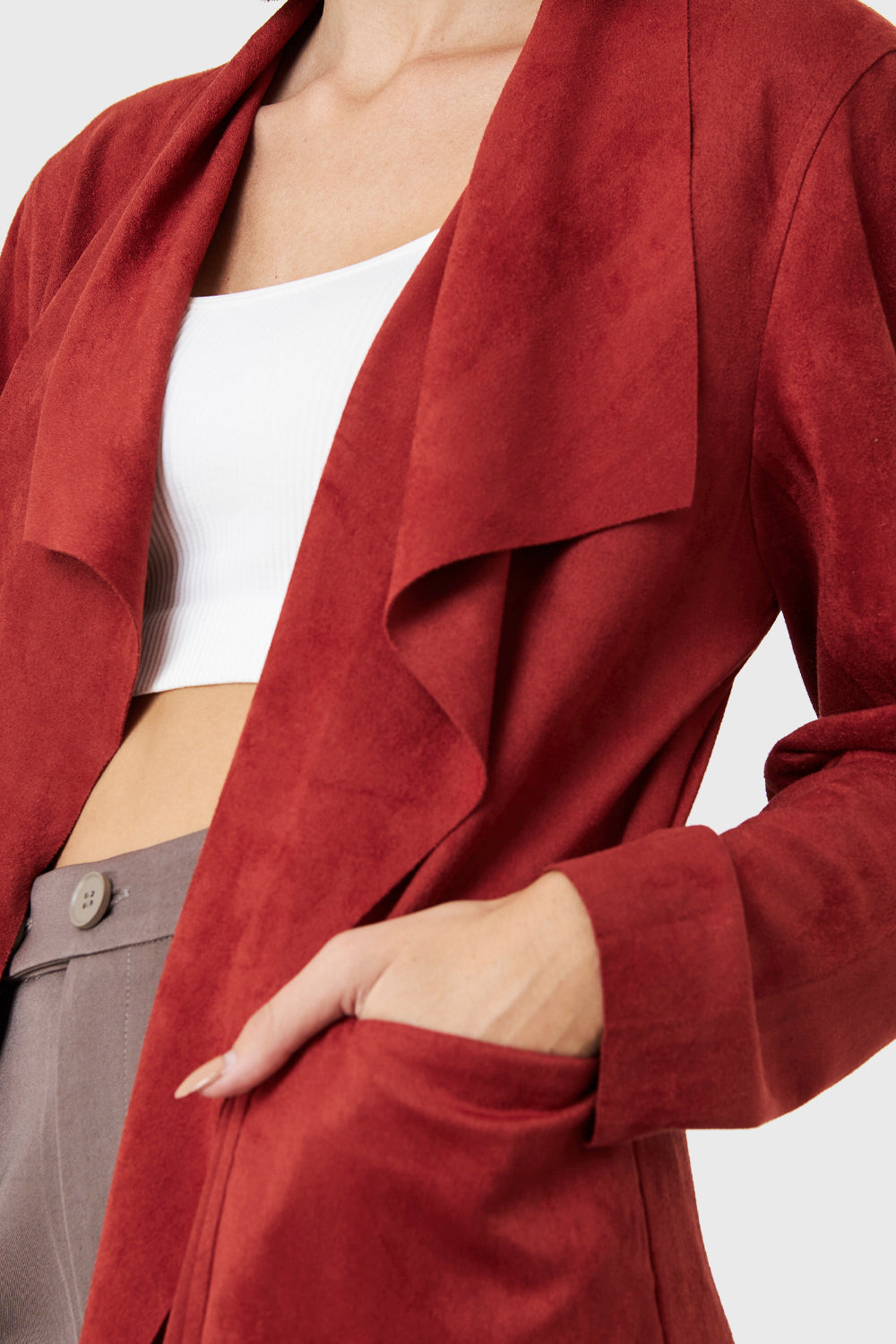 Tapado Tipo Gamuza Terracota