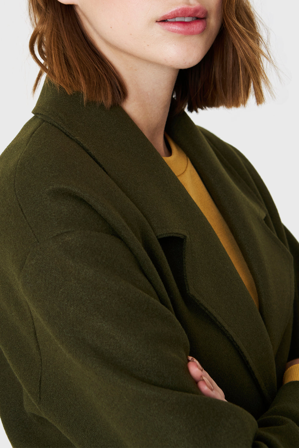 Abrigo Oversize Broches Oliva
