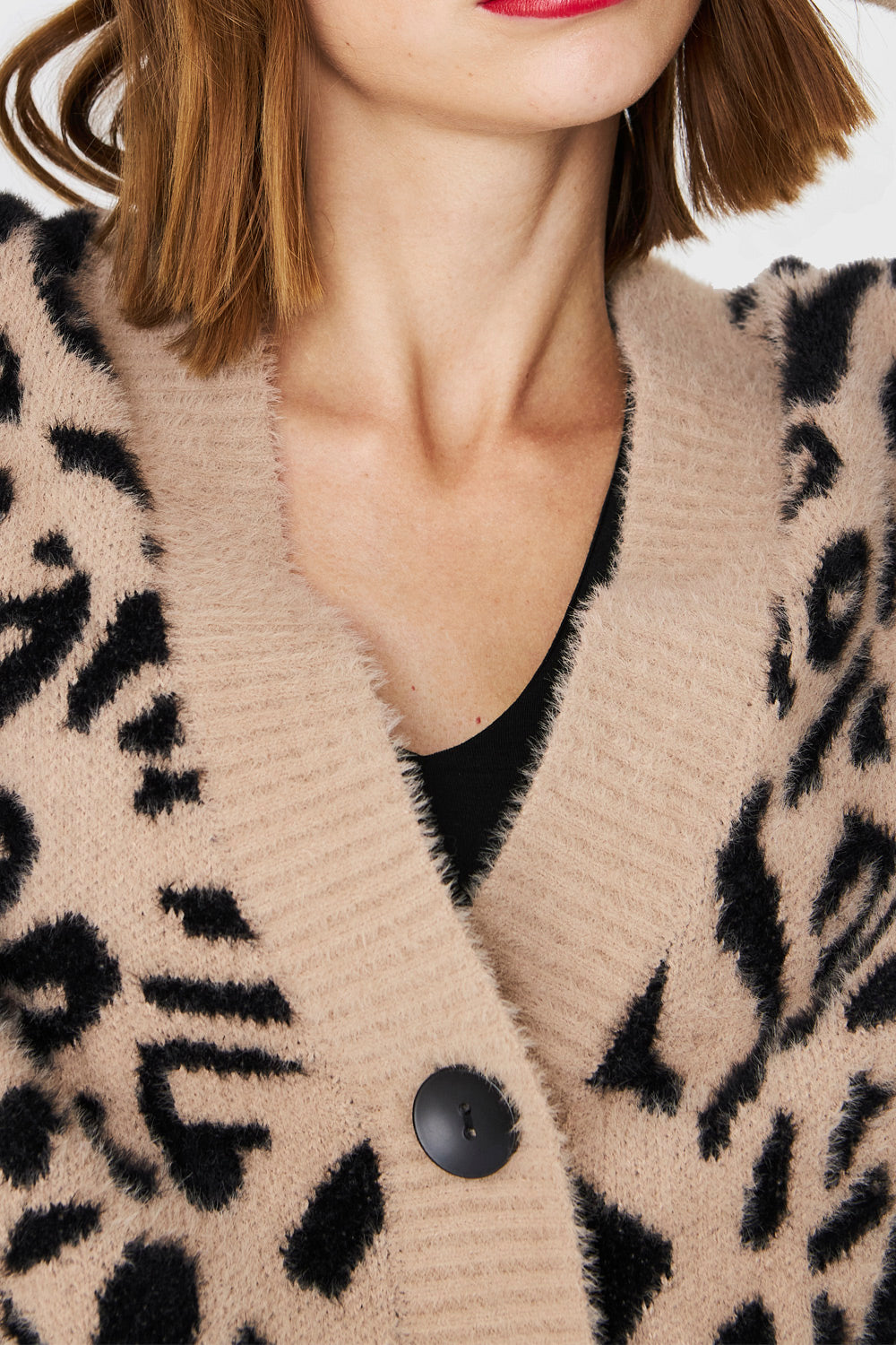 Cárdigan Leopard Beige