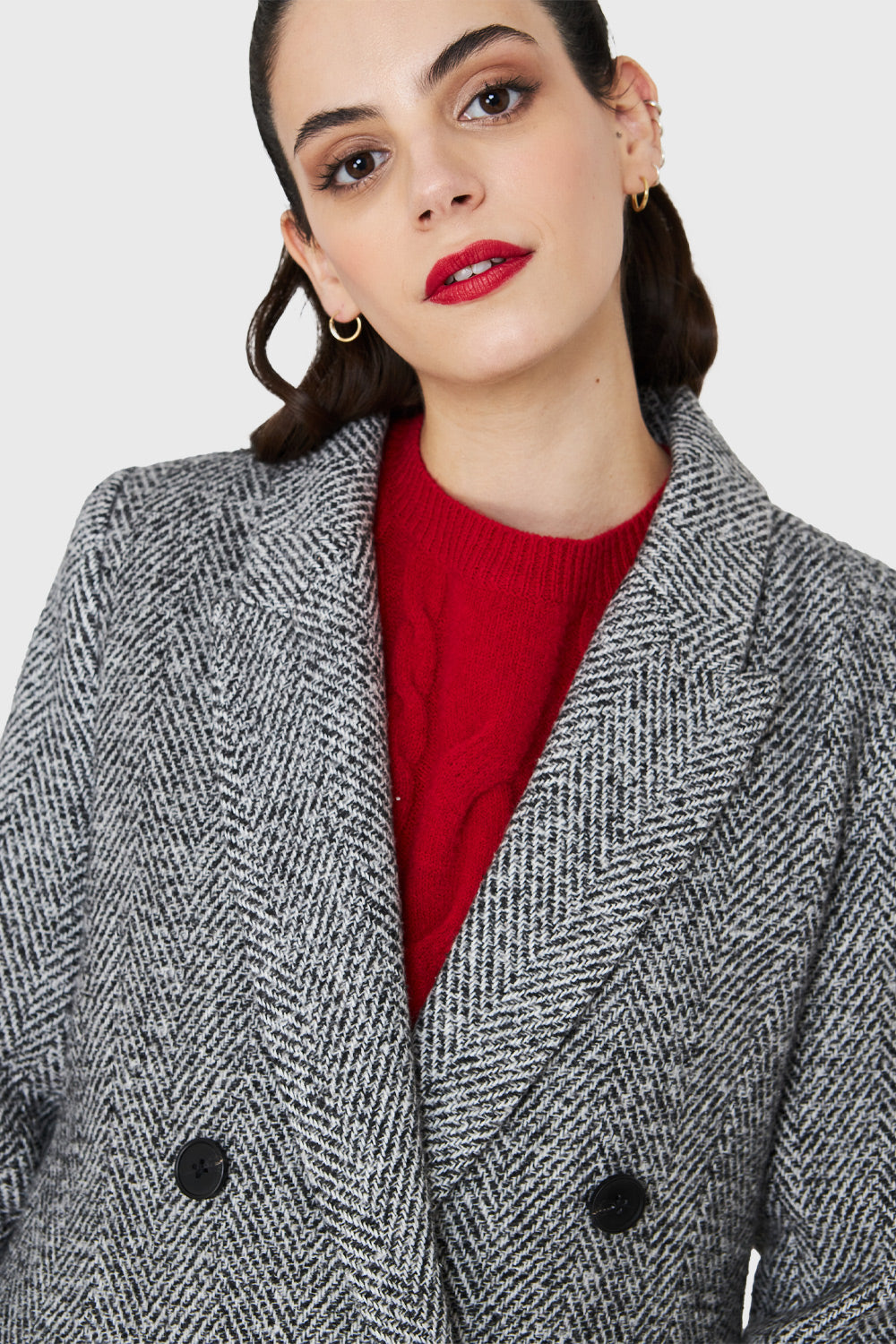 Abrigo Jaspeado Gris