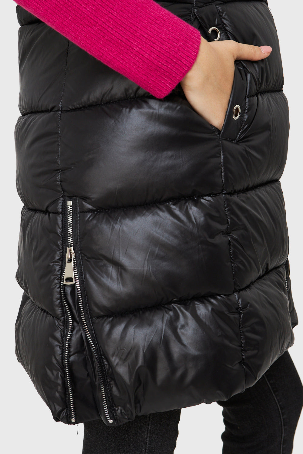 Parka Sin Mangas Negro