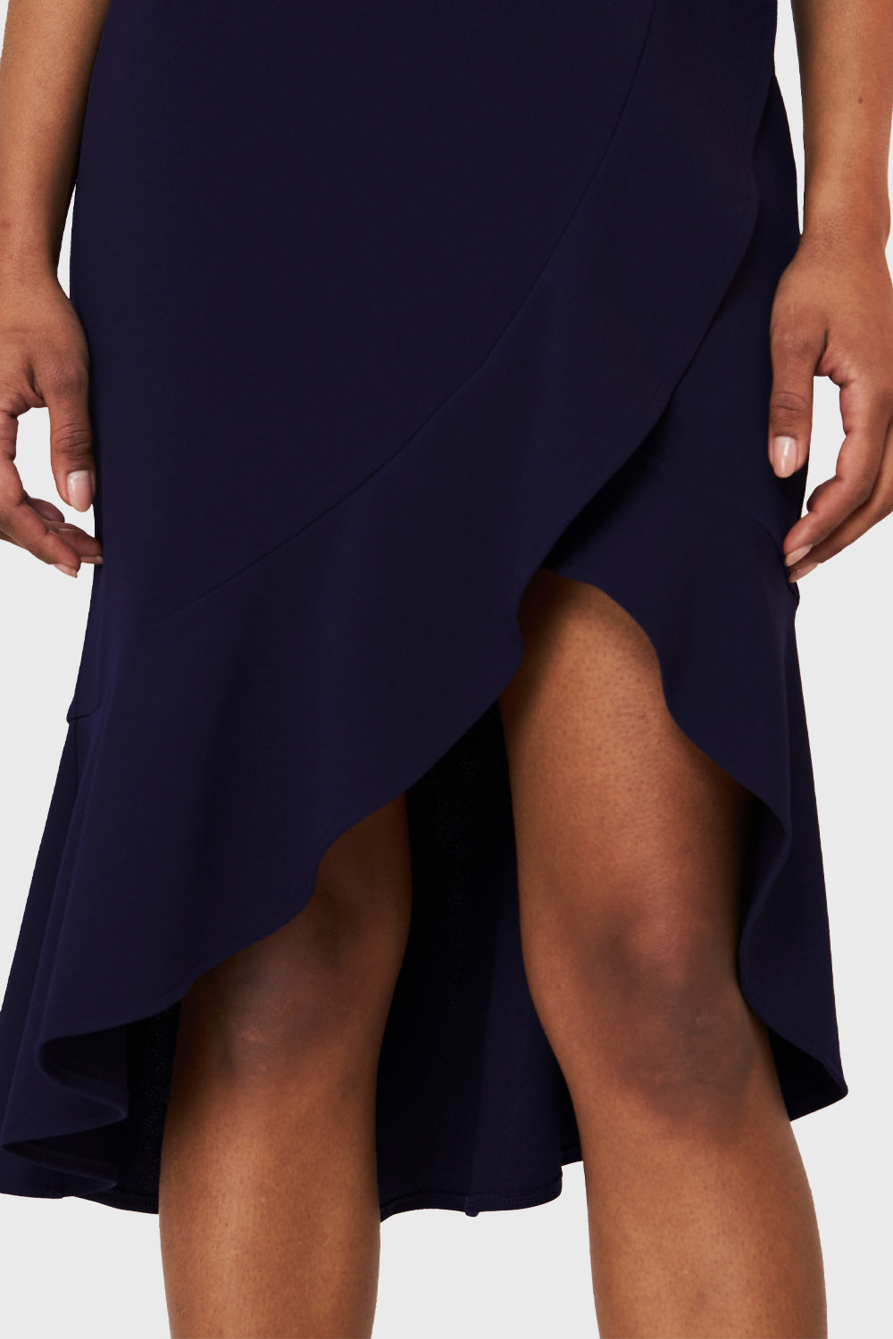 Vestido Un Hombro Asimétrico Azul Marino