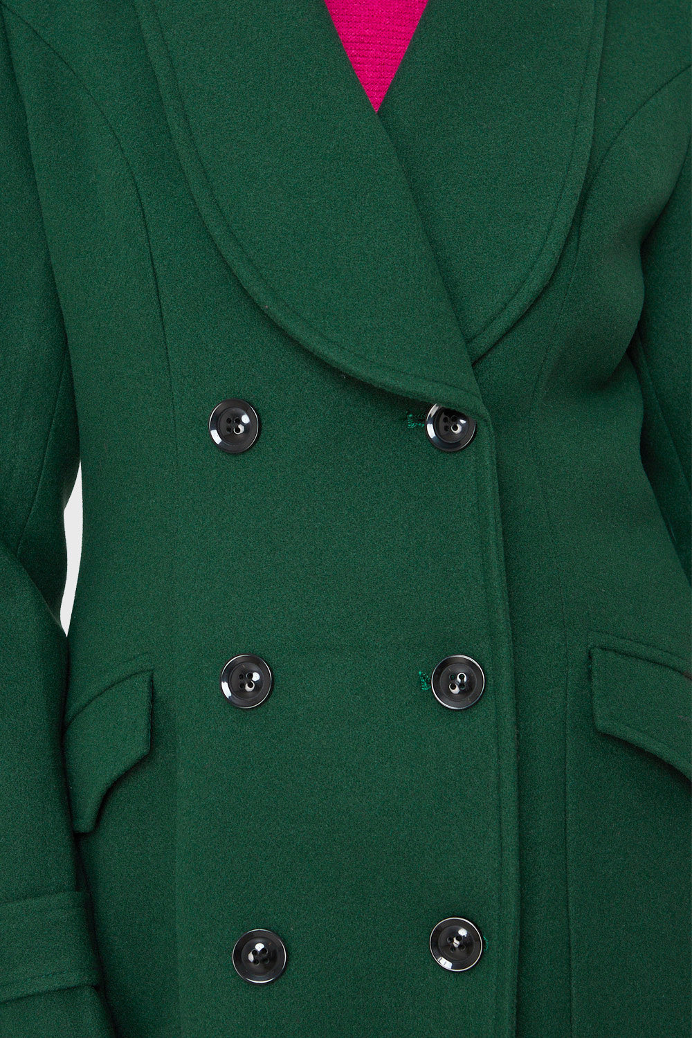Abrigo Seis Botones Verde