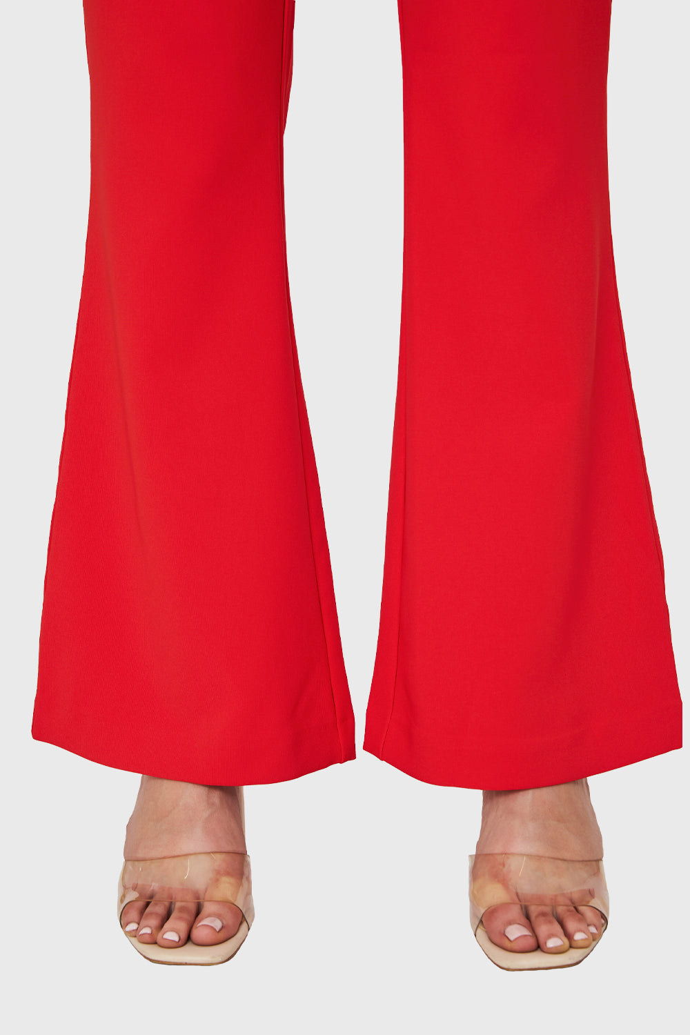 Pantalón Flare Elasticado Rojo