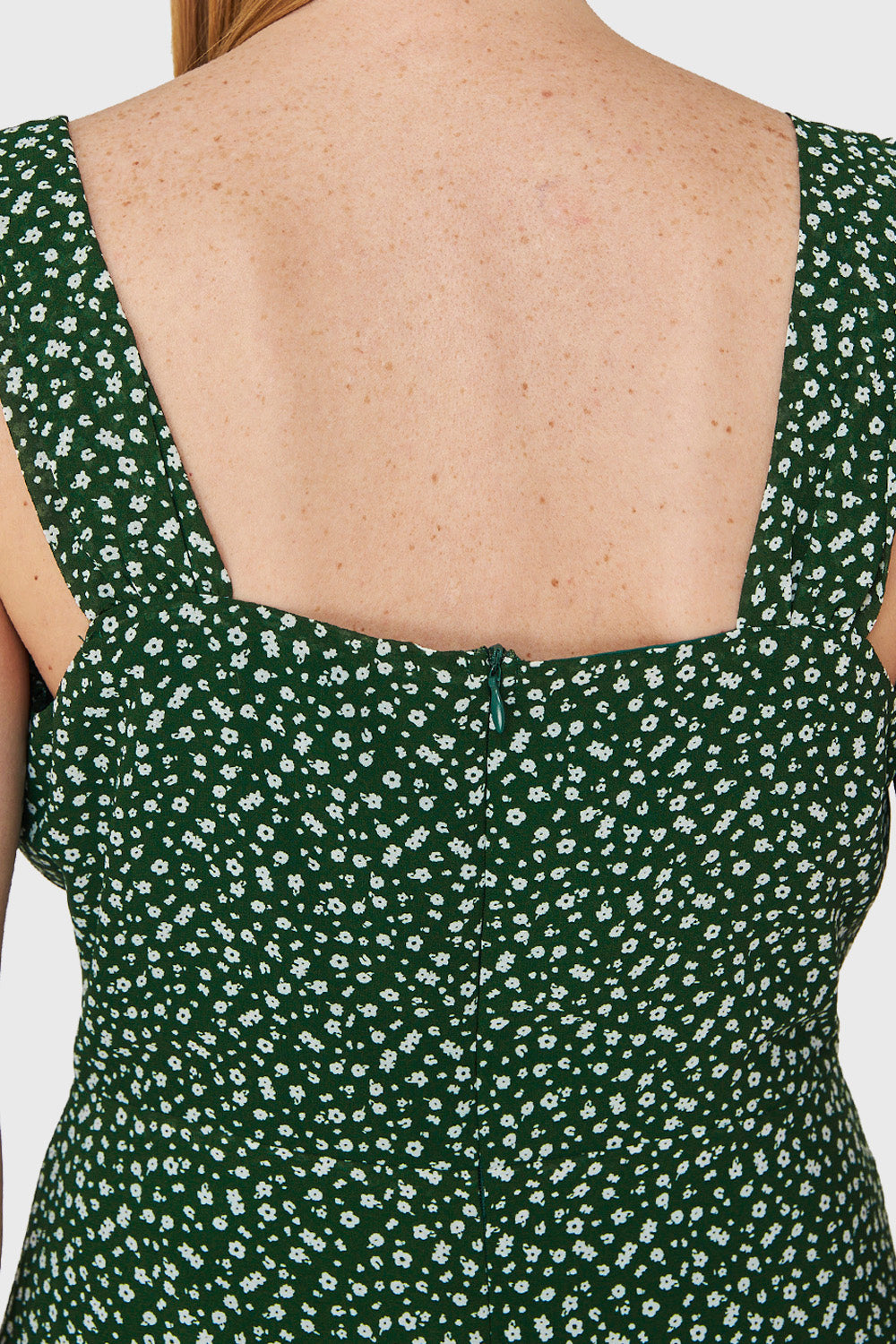 Vestido Mini Flores Verde